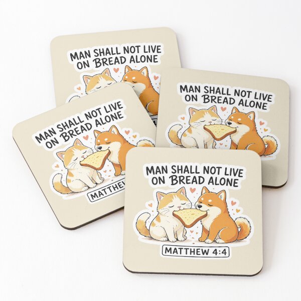 Item preview, Matthew 4:4 Man Shall Not Live On Bread Alone designed and sold by plushism.