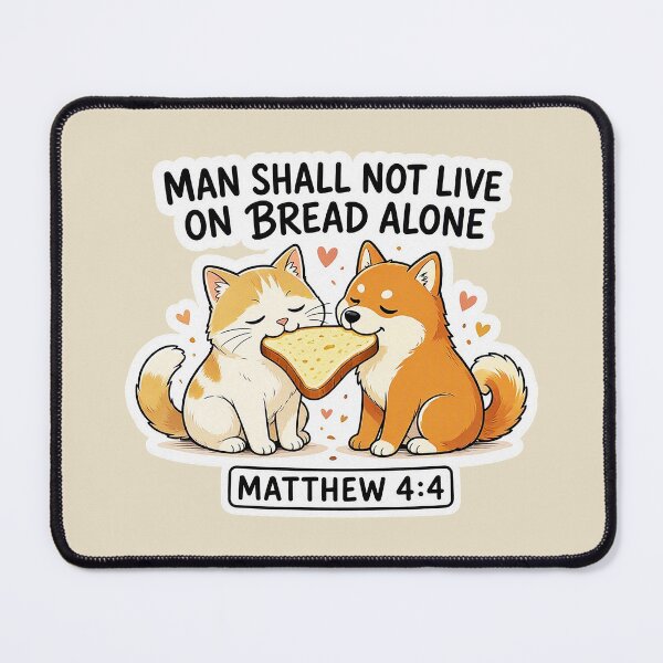 Item preview, Matthew 4:4 Man Shall Not Live On Bread Alone designed and sold by plushism.