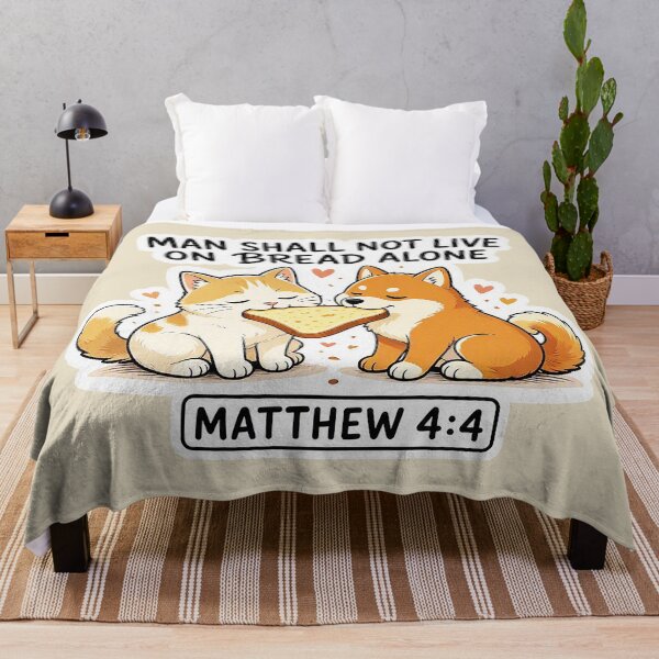 Item preview, Matthew 4:4 Man Shall Not Live On Bread Alone designed and sold by plushism.