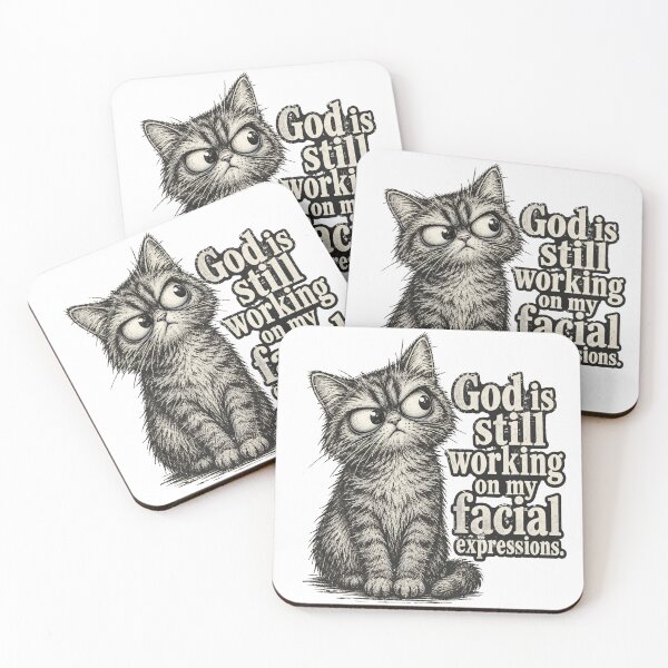 Item preview, God Is Still Working on My Facial Expressions – Funny Christian Cat Shirt designed and sold by Bellynza.