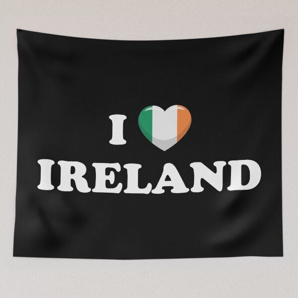 Item preview, I Love Ireland / I Heart Ireland (White text with flag heart) designed and sold by STUDIO-72.