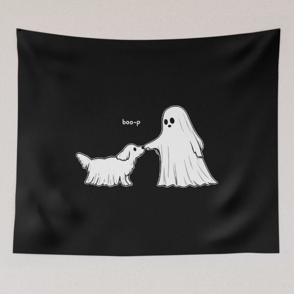 Item preview, Boo-p Ghost Booping Dog Cute Halloween Art designed and sold by OlyvieArt.