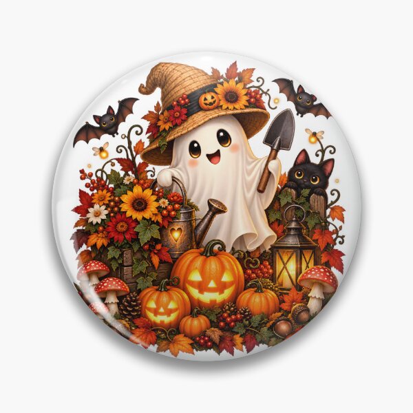 Item preview, Autumn Ghost Garden – Whimsical Halloween designed and sold by Clothes With Smiling Animals Walt Gral.