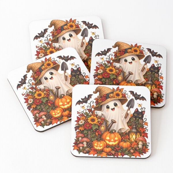 Item preview, Autumn Ghost Garden – Whimsical Halloween designed and sold by Clothes With Smiling Animals Walt Gral.