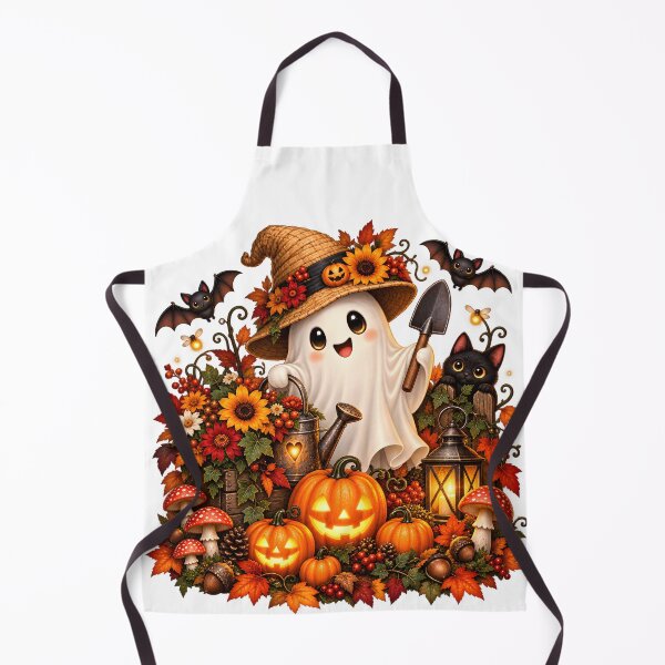 Item preview, Autumn Ghost Garden – Whimsical Halloween designed and sold by Clothes With Smiling Animals Walt Gral.