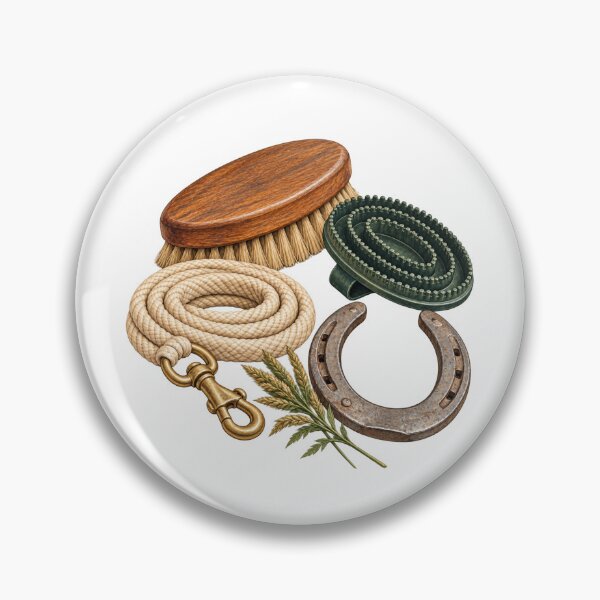 Item preview, Vintage Horse Grooming Kit - Rustic Stable Life designed and sold by Glottopia.