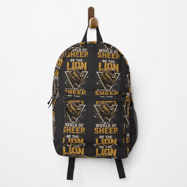 Item preview, Be The Lion In A World Of Sheep - Entrepreneur Motivation Bold Lion Roar Typography Art designed and sold by Bennie Singh.