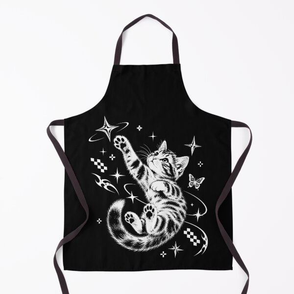 Item preview, Y2K Cosmic Cat Stars Retro Cat Art designed and sold by roni-harbor.