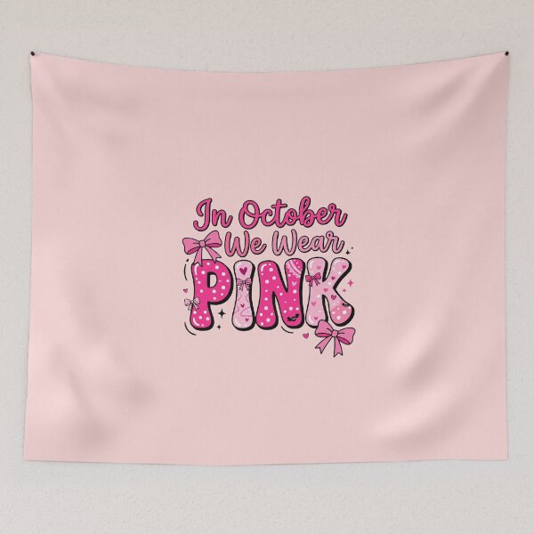 Item preview, In October We Wear Pink designed and sold by dudelinart.