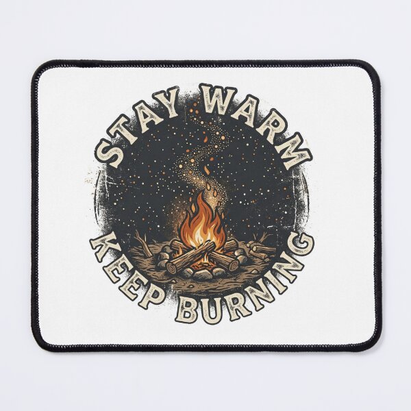 Item preview, Stay Warm Keep Burning - Vintage Campfire Starry Night Art designed and sold by Sanan Israyilli.