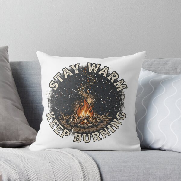 Item preview, Stay Warm Keep Burning - Vintage Campfire Starry Night Art designed and sold by Sanan Israyilli.