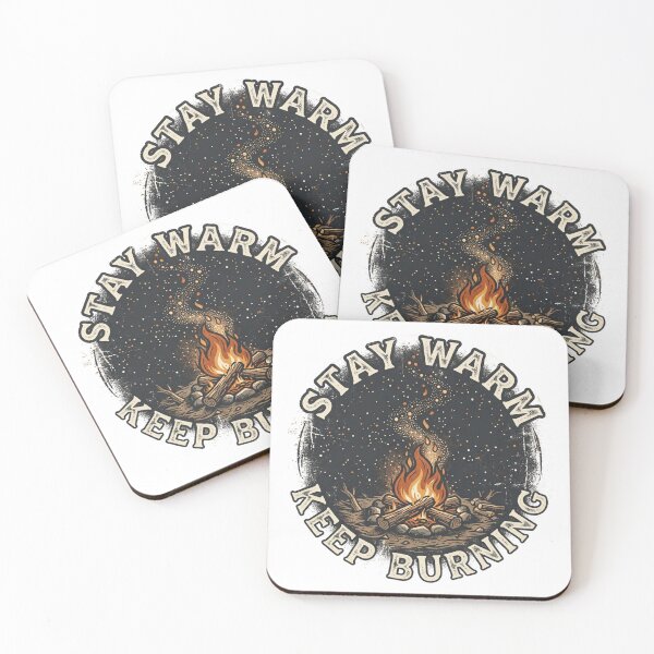 Item preview, Stay Warm Keep Burning - Vintage Campfire Starry Night Art designed and sold by Sanan Israyilli.