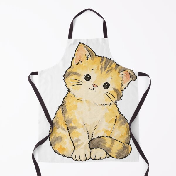 Item preview, Kawaii Yellow Kitten with a Playful Head Tilt designed and sold by Jessie's Palette.