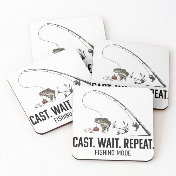 Item preview, Cast Wait Repeat - Vintage Fishing Angler Outdoor designed and sold by Salma.Store.