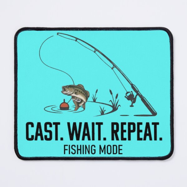 Item preview, Cast Wait Repeat - Vintage Fishing Angler Outdoor designed and sold by Salma.Store.