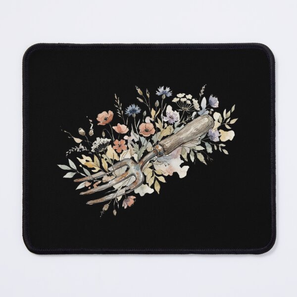Item preview, Vintage Garden Fork Wildflower Floral Botanical Art designed and sold by bvdesignart.
