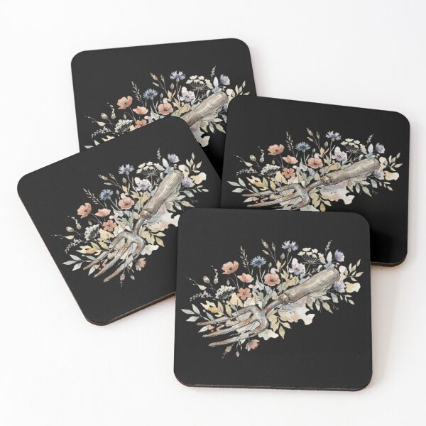 Item preview, Vintage Garden Fork Wildflower Floral Botanical Art designed and sold by bvdesignart.