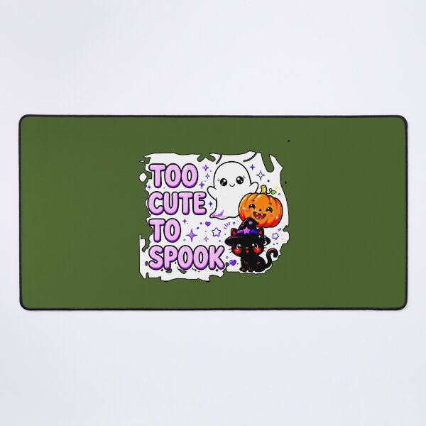 Item preview, Too Cute To Spook Halloween T-Shirt Cat Witch Ghost Pumpkin Kawaii designed and sold by AstronautMerch.