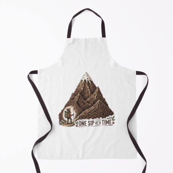 Item preview, One Sip At A Time - Coffee Bean Mountain Hiker Illustration designed and sold by Sanan Israyilli.