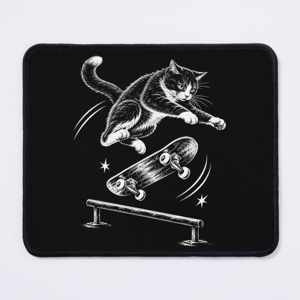 Item preview, Skateboarding Cat Retro Skater Cat Lover designed and sold by roni-harbor.
