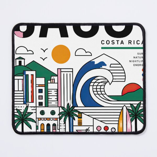 Item preview, Colorful Costa Rica travel illustration featuring the word designed and sold by ckybe.
