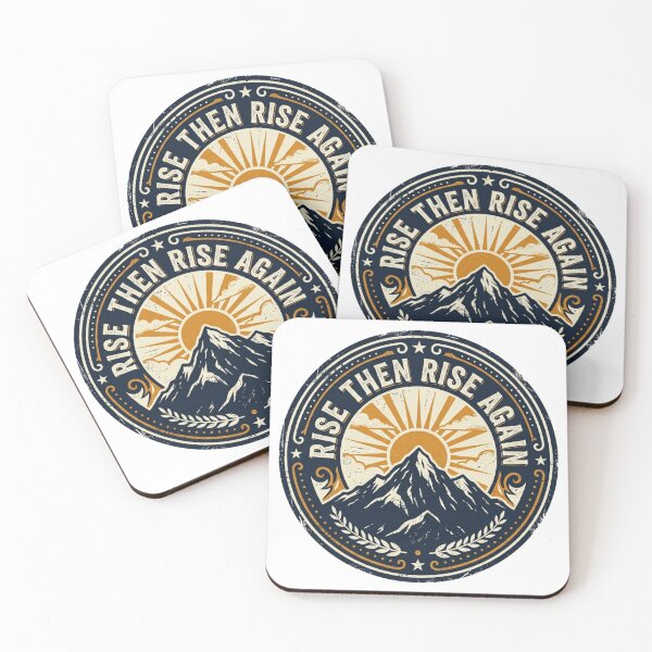 Item preview, Rise Then Rise Again - Vintage Mountain Sunrise Motivation designed and sold by Sanan Israyilli.