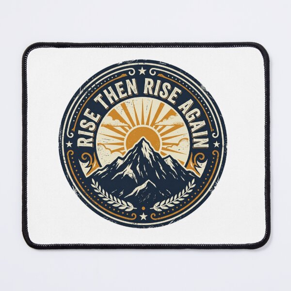Item preview, Rise Then Rise Again - Vintage Mountain Sunrise Motivation designed and sold by Sanan Israyilli.