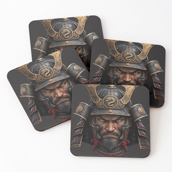 Item preview, Fierce Samurai Warrior with Dragon Kabuto designed and sold by charmaroundyou.