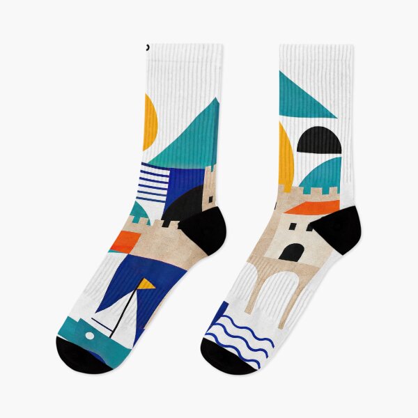 Item preview, Colorful geometric travel poster depicting Kyrenia, Cyprus, with designed and sold by ckybe.