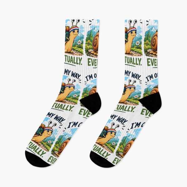 Item preview, I'm On My Way Eventually Funny Hiking Snail designed and sold by Pyt27.