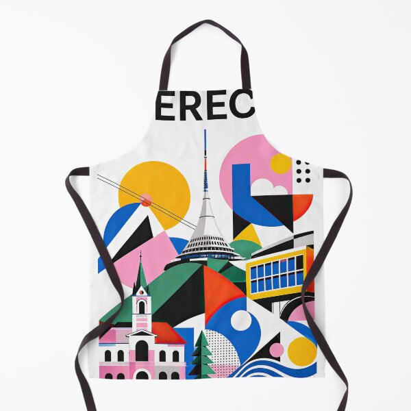 Item preview, Colorful geometric travel poster featuring Liberec, Czechia land designed and sold by ckybe.