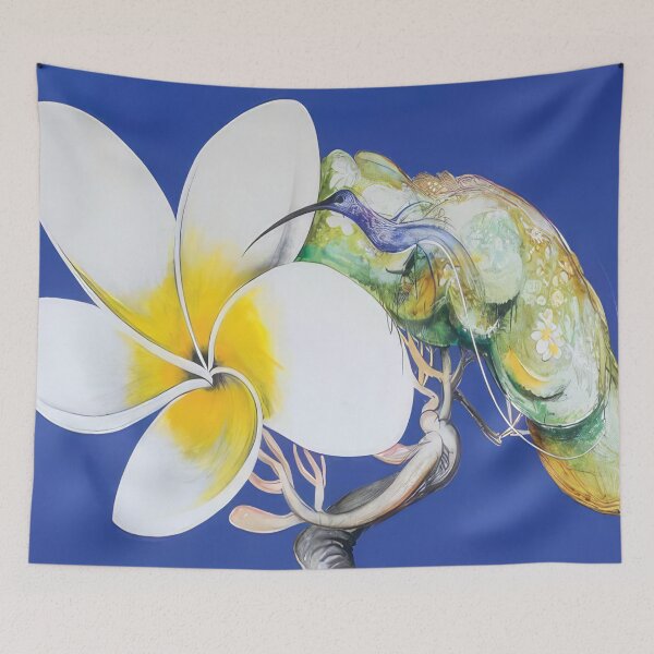 Item preview, frangipani and humming bird japanese summer 1988 by Brett whiteley - Brett whiteley artwork designed and sold by namikikkik.