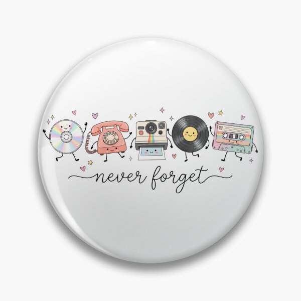 Item preview, Never Forget Retro Nostalgia | Dancing Cassette CD Vinyl Camera Telephone Vintage Design designed and sold by Uniquememorable.