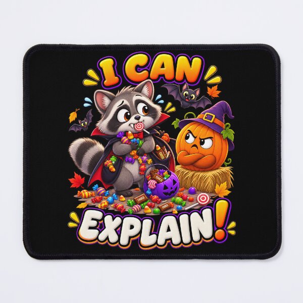 Item preview, I Can Explain Funny Halloween Raccoon designed and sold by Yomere.
