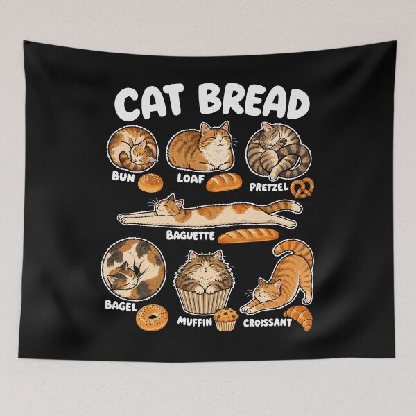 Item preview, Cat Bread Funny Cat In Shape Of Different Famous Bread designed and sold by roni-harbor.