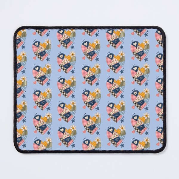 Item preview, Cute Patchwork Heart with Daisy and Star designed and sold by Bhaskar Digital Art.