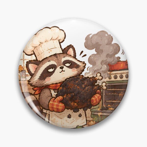 Item preview, Its Fine Well Order Pizza Funny Raccoon Chef Burnt Turkey Cute designed and sold by ianm1028.