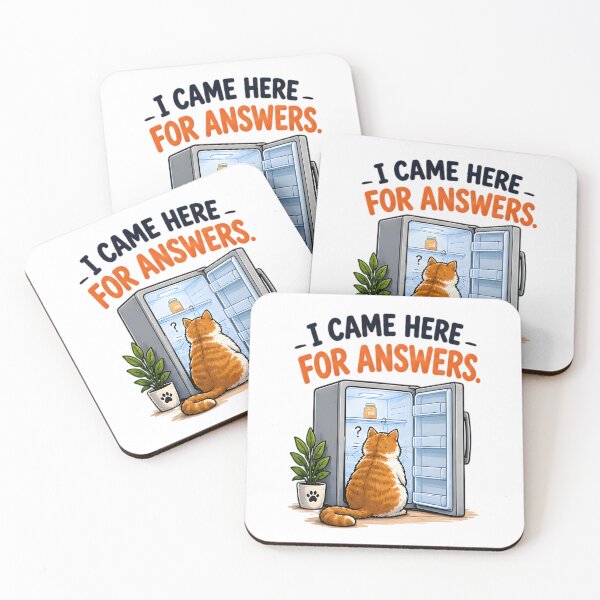 Item preview, I Came Here For Answers Open Fridge Funny Cat designed and sold by Pyt27.