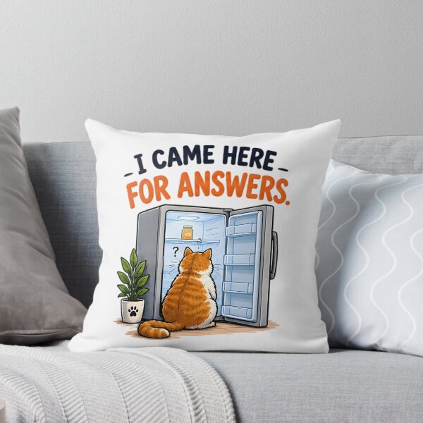 Item preview, I Came Here For Answers Open Fridge Funny Cat designed and sold by Pyt27.