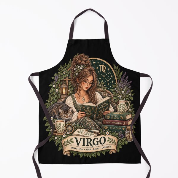 Item preview, Virgo Reading – Vintage Zodiac Book Lover designed and sold by Scarlett-Goods.