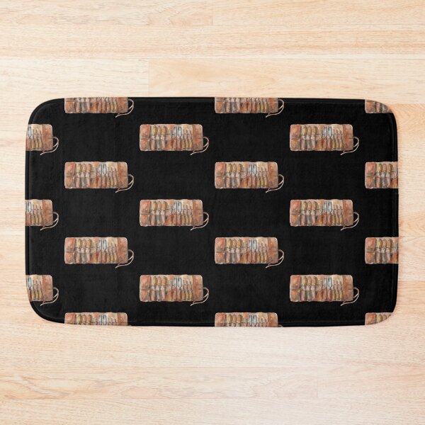 Item preview, Vintage Woodworking Chisels In Leather Roll designed and sold by bvdesignart.