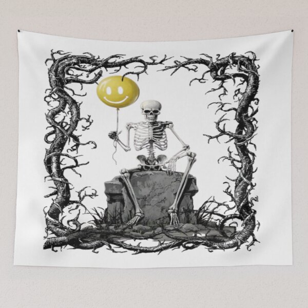 Item preview, A skeleton sitting on his wife's grave designed and sold by Hota055.