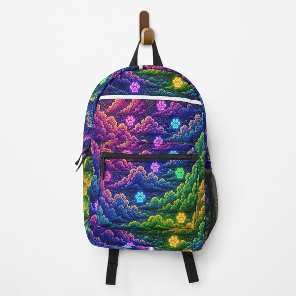 Item preview, Neon Cosmic Cat in Psychedelic Clouds designed and sold by Breezes-of-Ida.