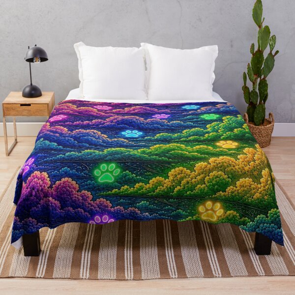 Item preview, Neon Cosmic Cat in Psychedelic Clouds designed and sold by Breezes-of-Ida.