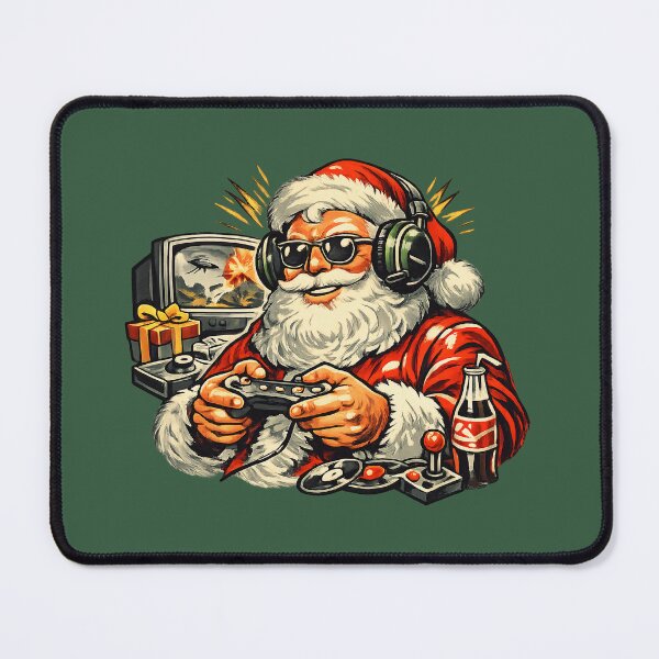 Item preview, Funny Retro Gamer Santa Claus 1950s Christmas Art Gift designed and sold by Artycom.