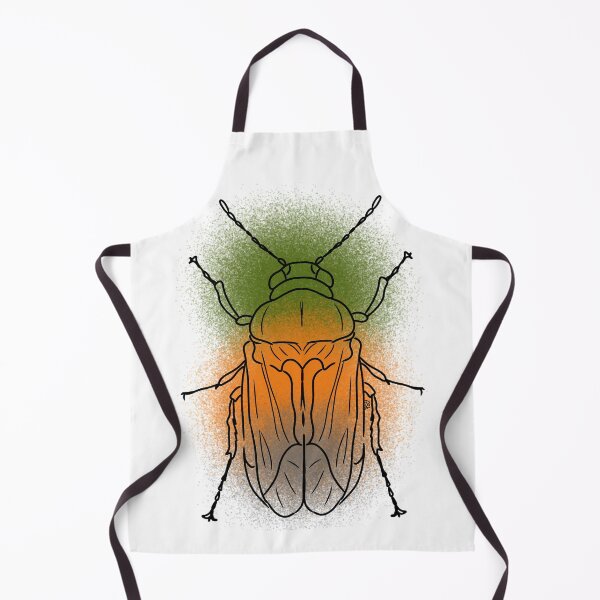 Item preview, Vibrant Jewel Scarab Beetle Line-art (Orange, Green & Grey) designed and sold by Burnt_Pikachu.