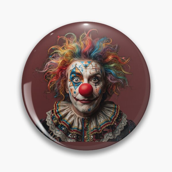 Item preview, Crazy Clown Portrait with Colorful Hair designed and sold by charmaroundyou.