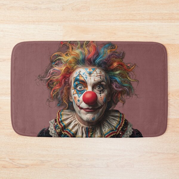 Item preview, Crazy Clown Portrait with Colorful Hair designed and sold by charmaroundyou.