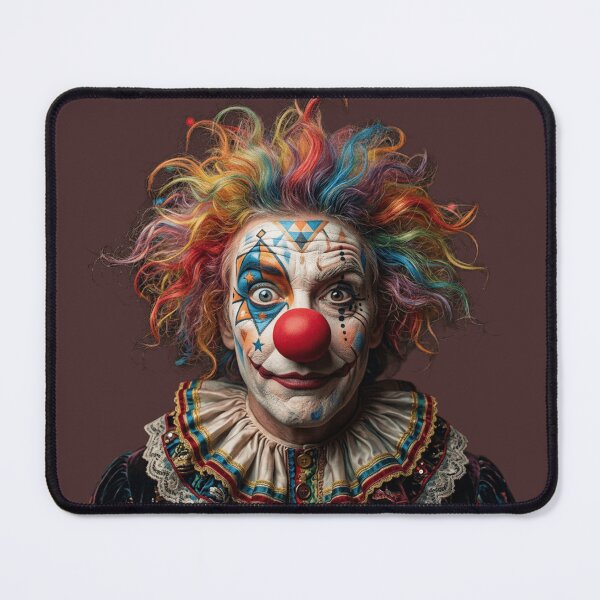 Item preview, Crazy Clown Portrait with Colorful Hair designed and sold by charmaroundyou.