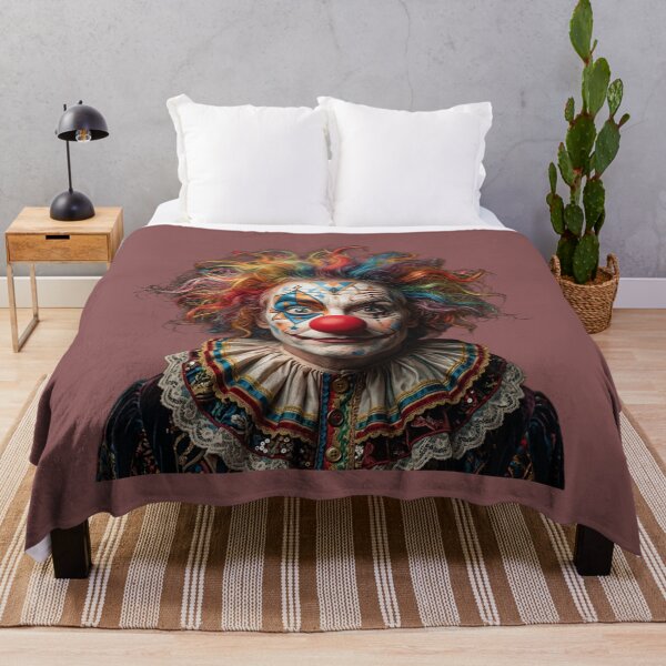 Item preview, Crazy Clown Portrait with Colorful Hair designed and sold by charmaroundyou.